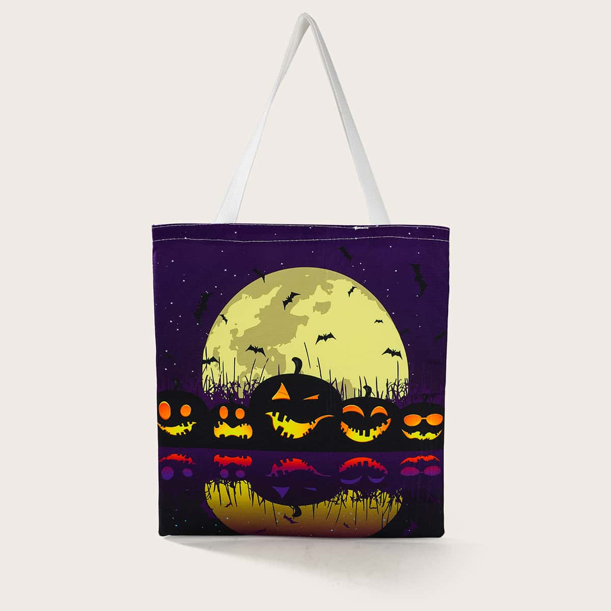 

Halloween Pumpkin Graphic Tote Bag, Multicolor