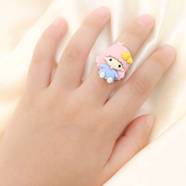 

Toddler Girls Cartoon Figure Graphic Ring, Multicolor