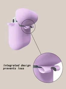 Duck Pattern Case Compatible With AirPods - Purple - View 6