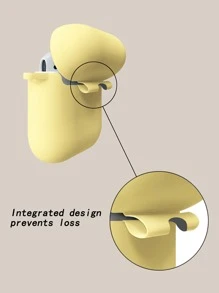 人像圖案耳機殼適用於Airpods - 黃色 - 查看 6
