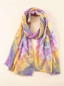 Tie Dye Scarf - Multicolor - View 1