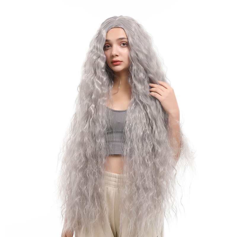 

Long Curly Wig, Grey