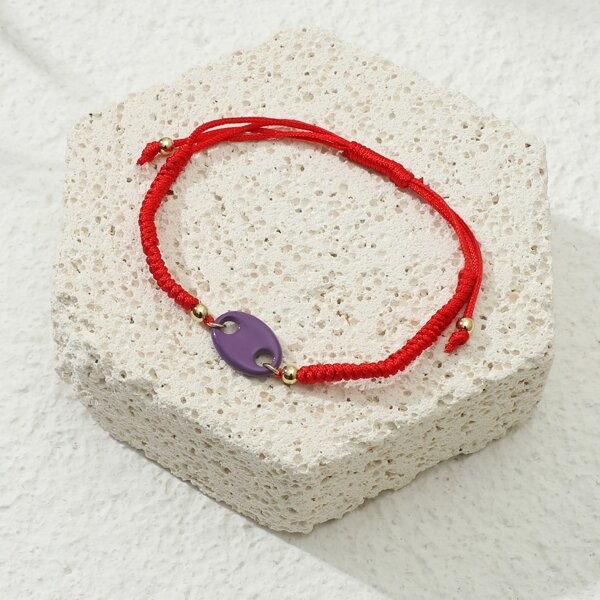 

Geometric Decor Bracelet, Purple