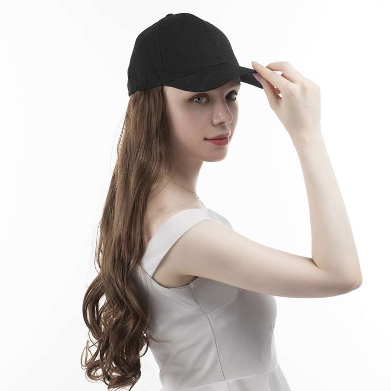 

Natural Long Curly Wig With Cap, Brown