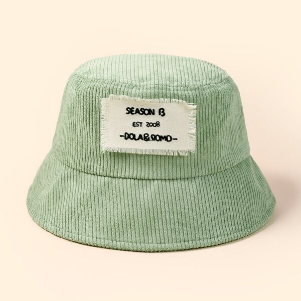 

Letter Label Decor Bucket Hat, Green