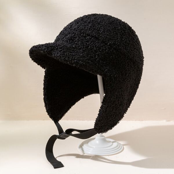 

Solid Fuzzy Hat, Black