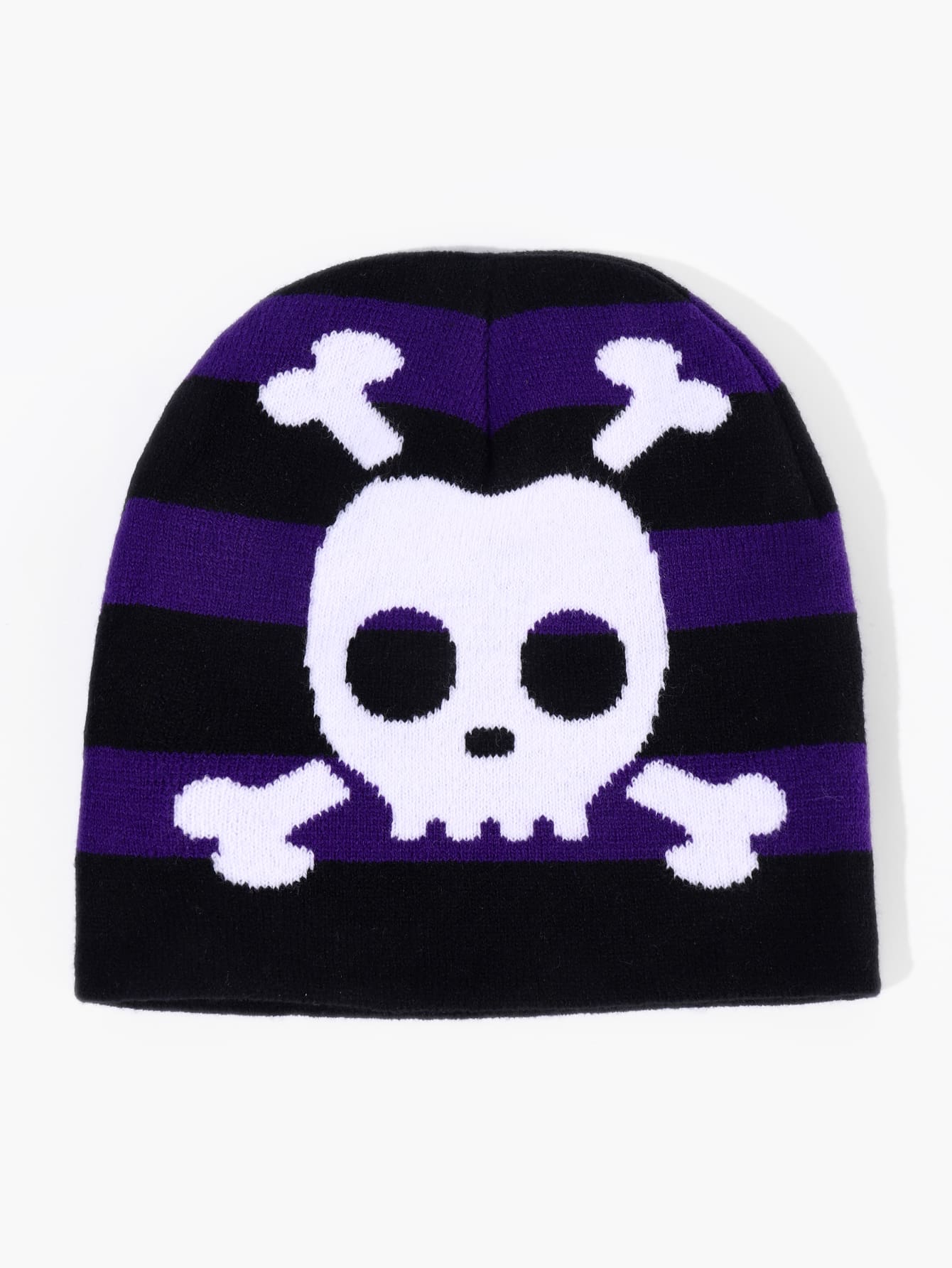 骷髅頭圖案針織帽 - 彩色 - 查看 1