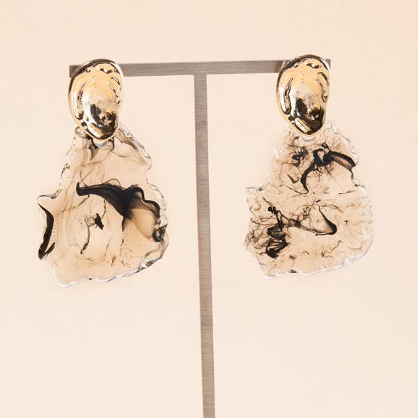 

Irregular Shaped Drop Earrings, Multicolor