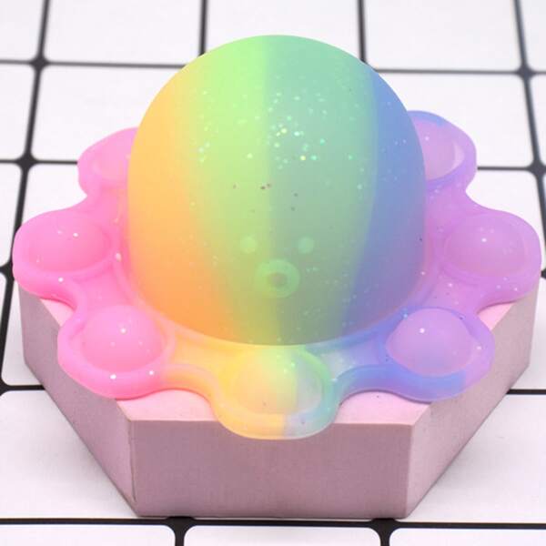 

Octopus Shaped Push Pop Bubble, Multicolor