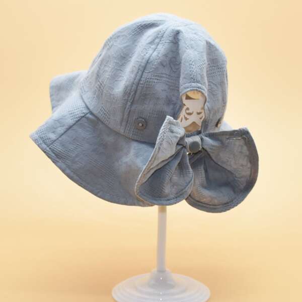 

Toddler Girls Bow Decor Hat, Grey