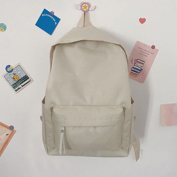 

Минималистичный функциональный рюкзак с карманом, Бежевые