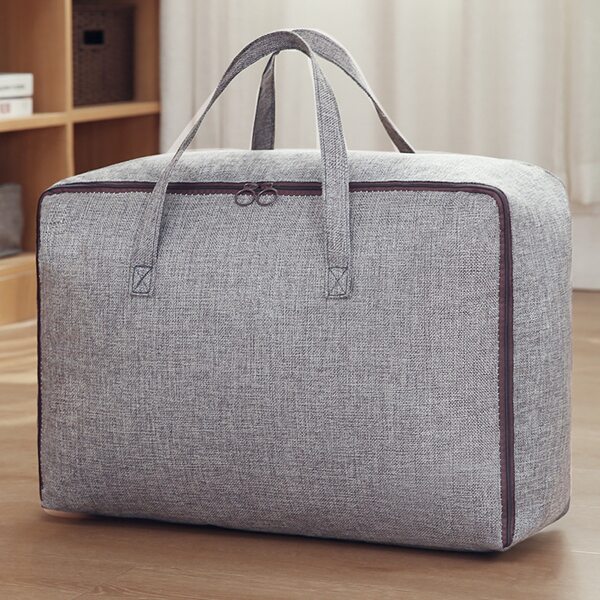 

1pc Solid Color Quilt Storage Bag, Grey