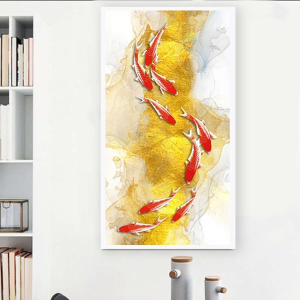 

Fish Print DIY Diamond Unframed Painting, Multicolor