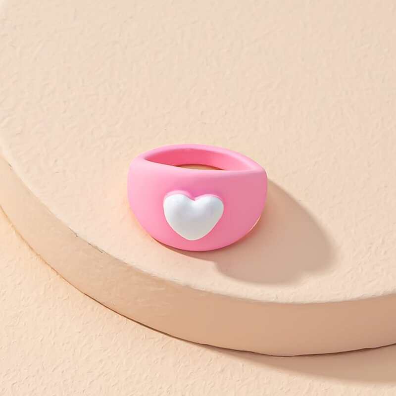 

Heart Decor Ring, Pink