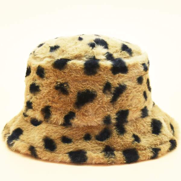 

Toddler Kids Leopard Print Fuzzy Bucket Hat, Multicolor