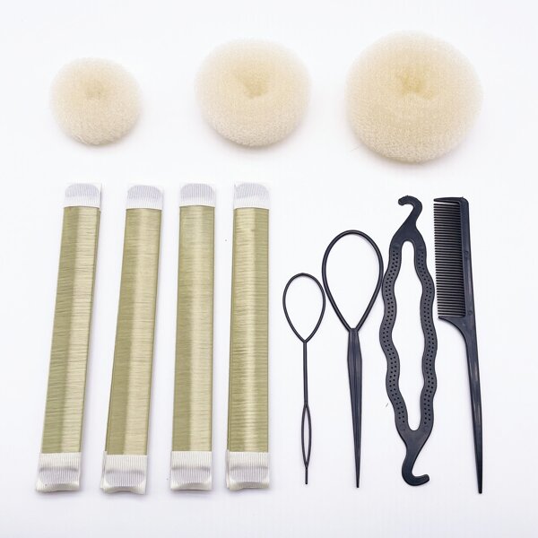 

11pcs Hair Styling Tool Set, Multicolor