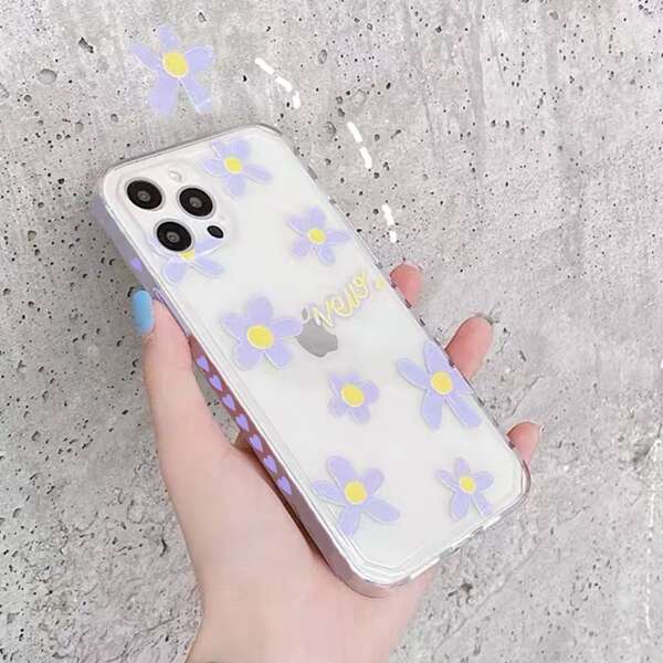 

Floral Phone Case, Clear