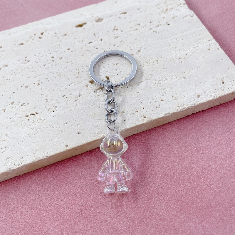 

Astronaut Charm Keychain, Clear