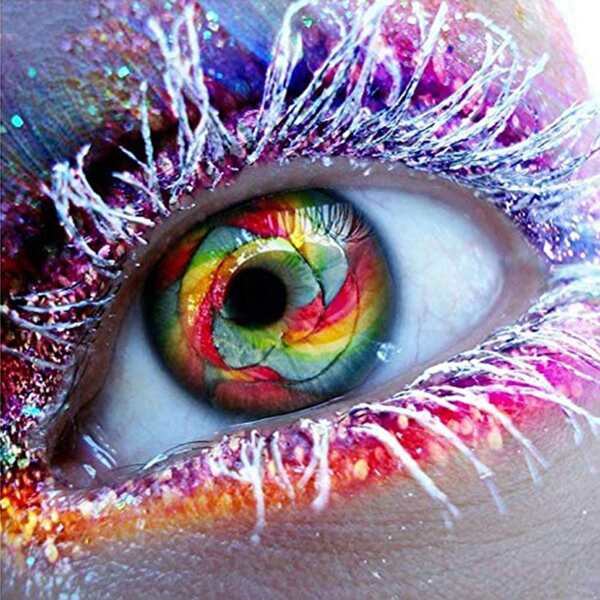 

Eye Pattern DIY Diamond Painting Without Frame, Multicolor