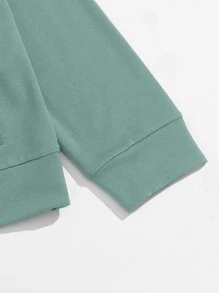 GENTILAND Men Patched Detail Pullover - Green - View 3