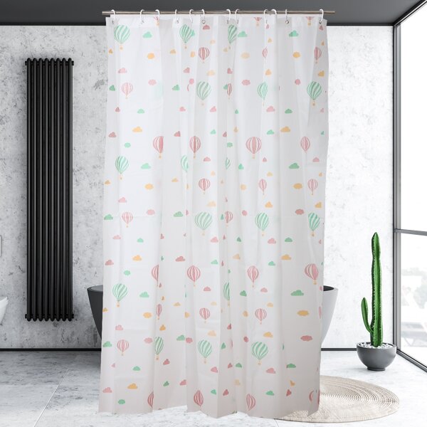 

Hot Air Balloon Print Shower Curtain, Multicolor