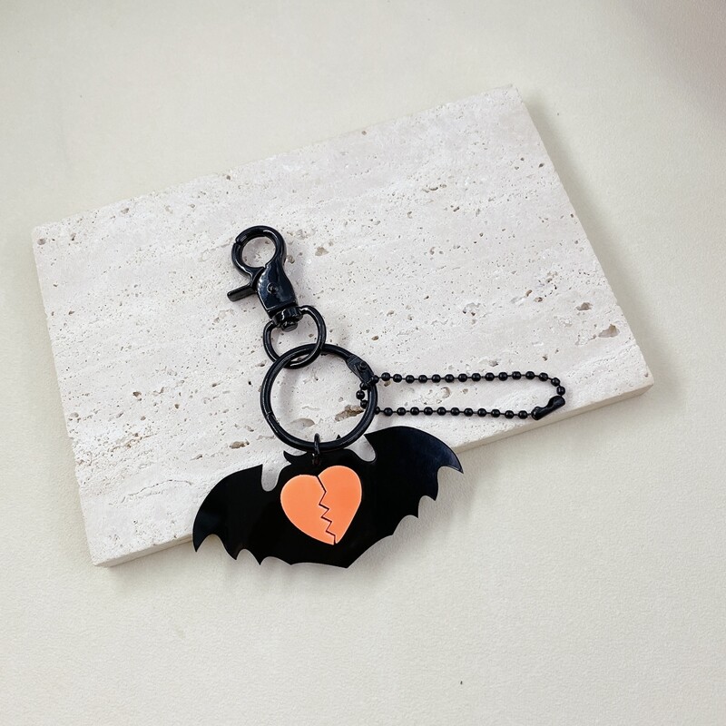 

Bat Charm Keychain, Multicolor