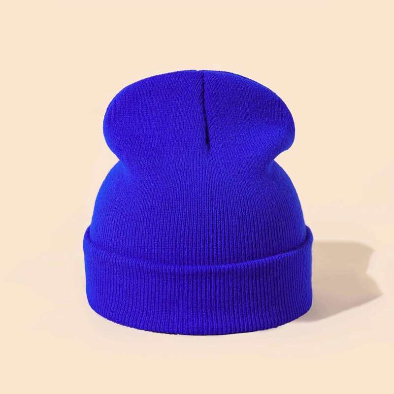 

Solid Knit Hat, Blue