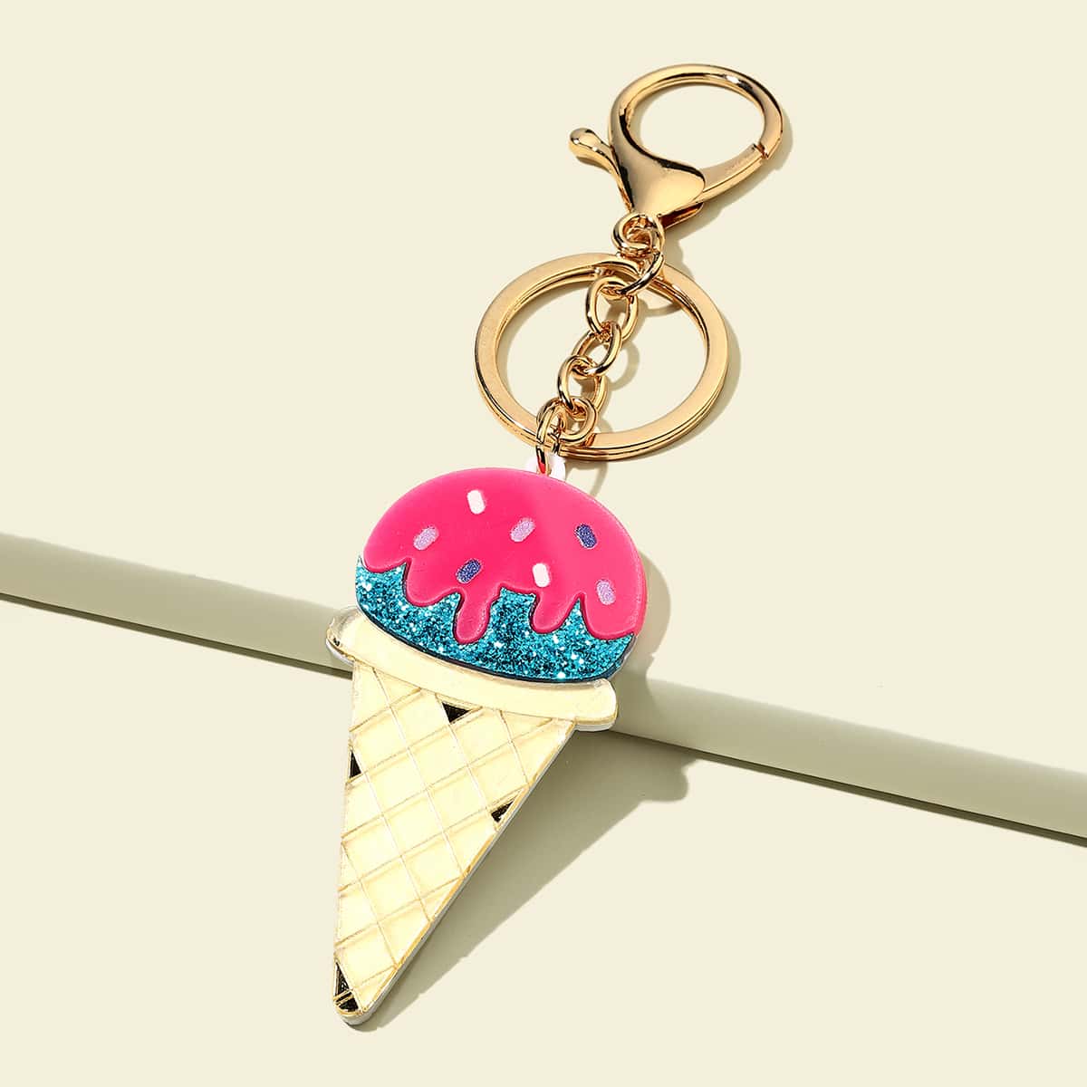 

Ice Cream Charm Keychain, Multicolor