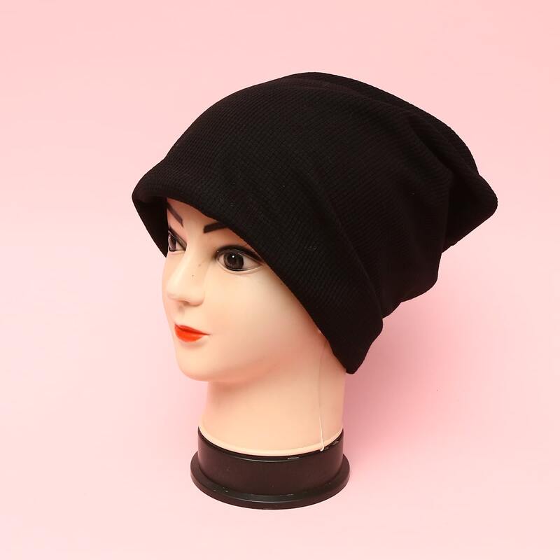 

1pc Plain Beanie, Black
