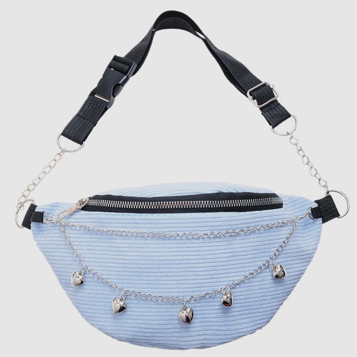 

Zip Front Fanny Pack, Blue