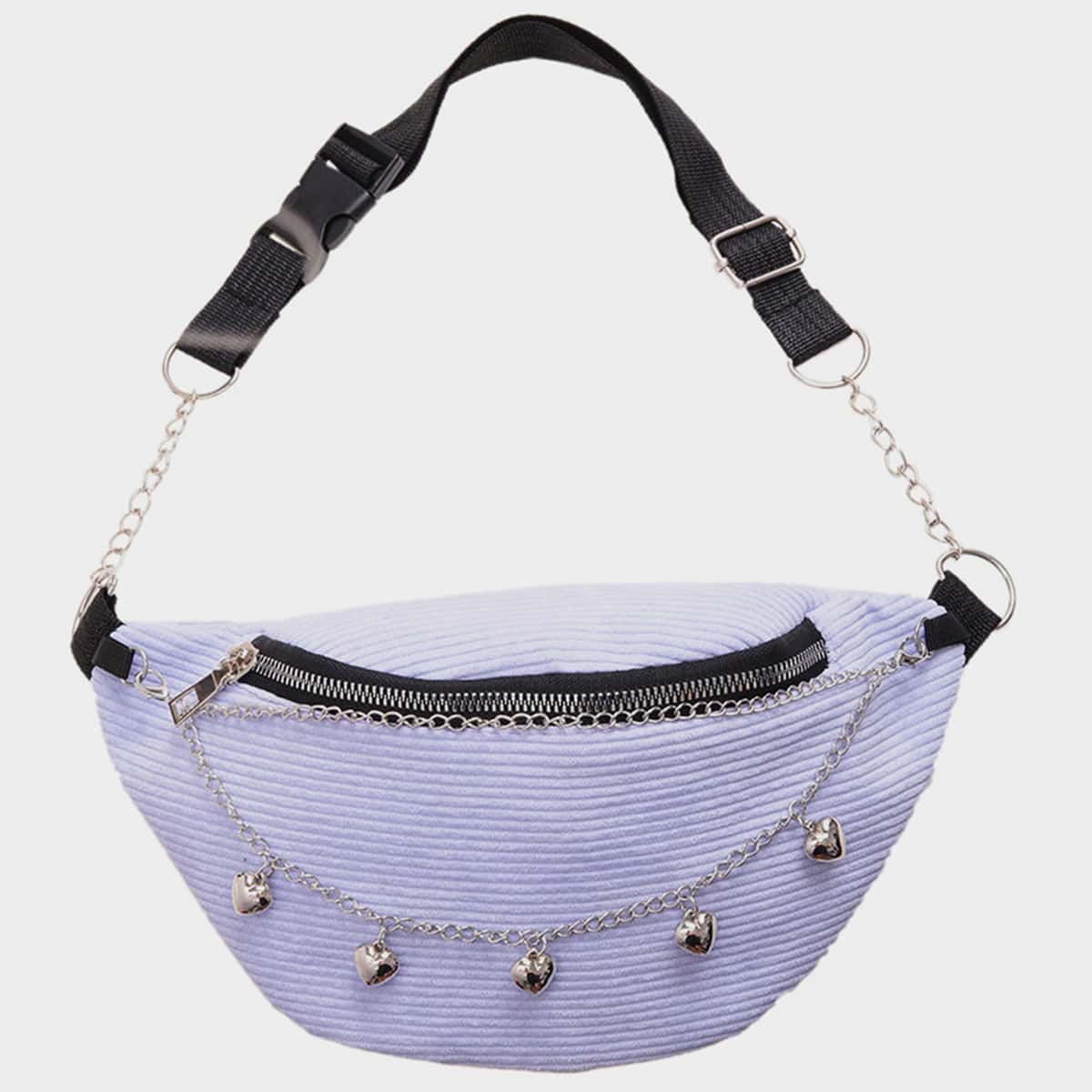 

Chain Decor Fanny Pack, Purple