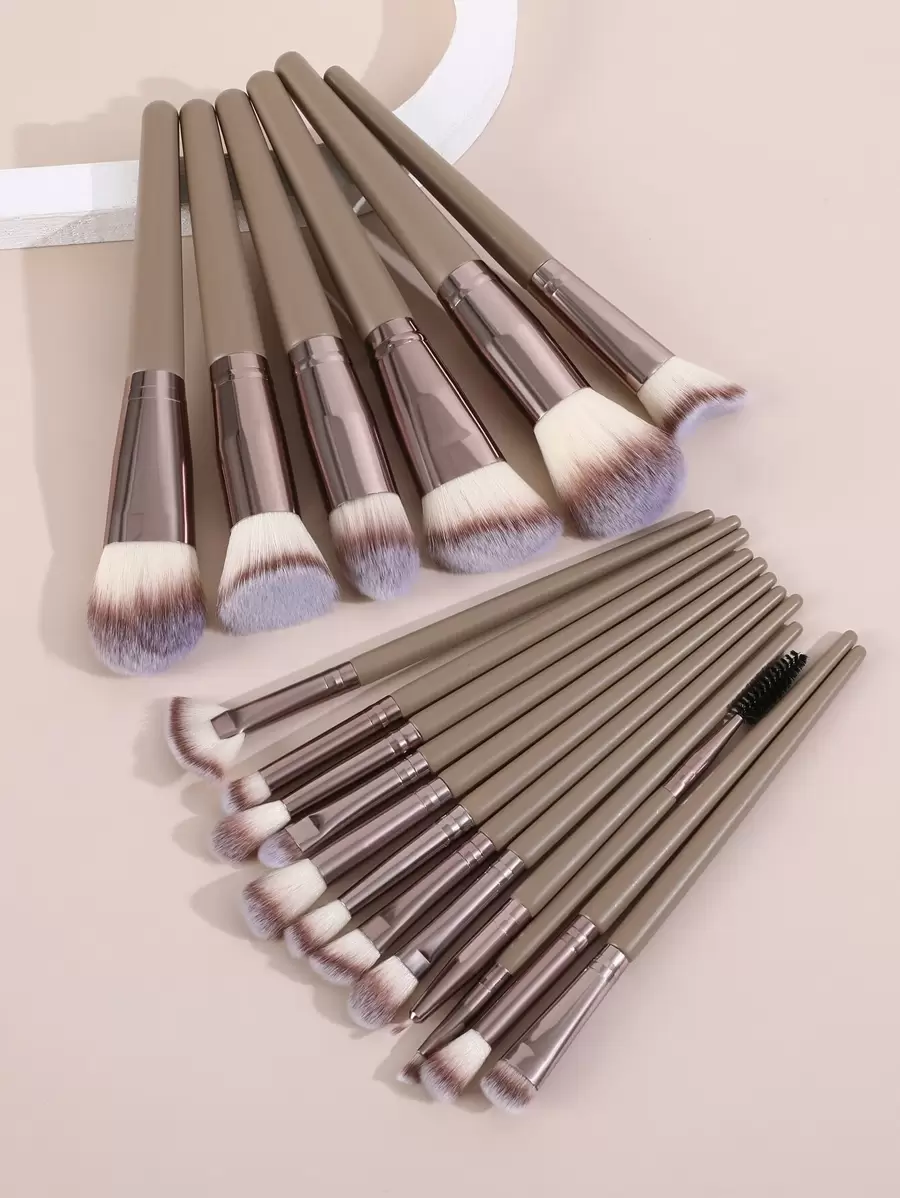 18pcs Makeup Brush Sets Premium Synthetic Hair Eyeshadow Blending Brush Sets Cosmetics Tools For Face And Eyes,Brush Set,Makeup Brush Kit,Make Up Brush Set,Make Up Set Complete,Makeup Brush Set,Complete Makeup Kit,Brush Kit,Brushes Makeup Set,Makeup Gift Set,Set - Champagne - View 1
