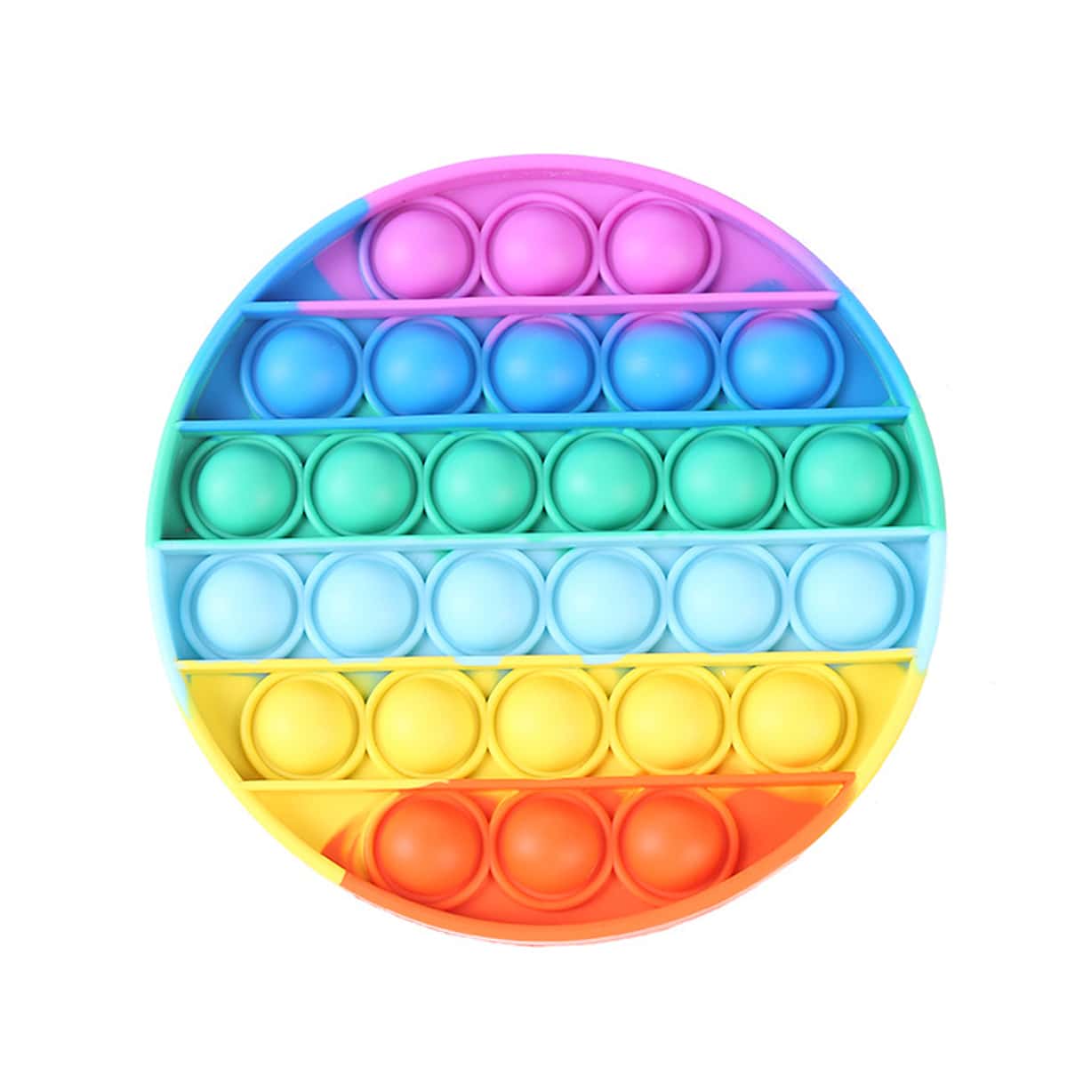 

1pc Round Push Pop Bubble, Multicolor