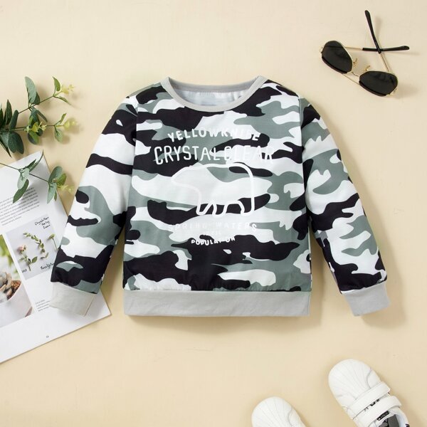 

Toddler Boys Camo & Letter Graphic Pullover, Multicolor
