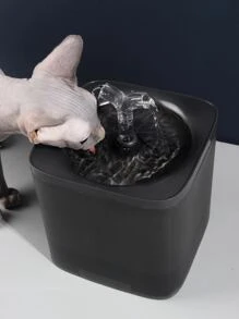 1入組寵物飲水機 - 黑色 - 查看 2