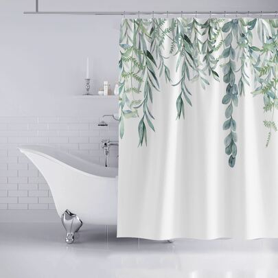 Leaf Print Shower Curtain