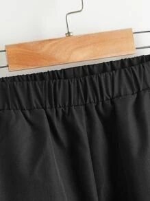 SHEIN Quần Trai Đắp vá Túi Thể thao - màu đen - Xem 4