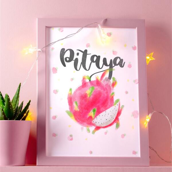 

Fruit Pattern Unframed Painting, Multicolor