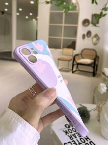 愛心圖案手機外殼 - 淡紫色 - 查看 2