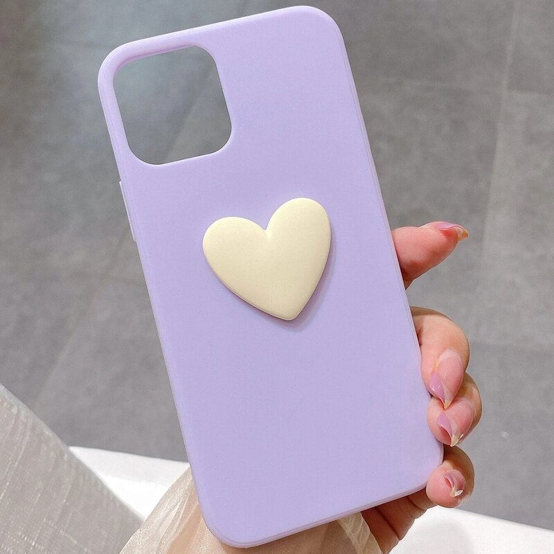 

Heart Pattern Phone Case, Purple