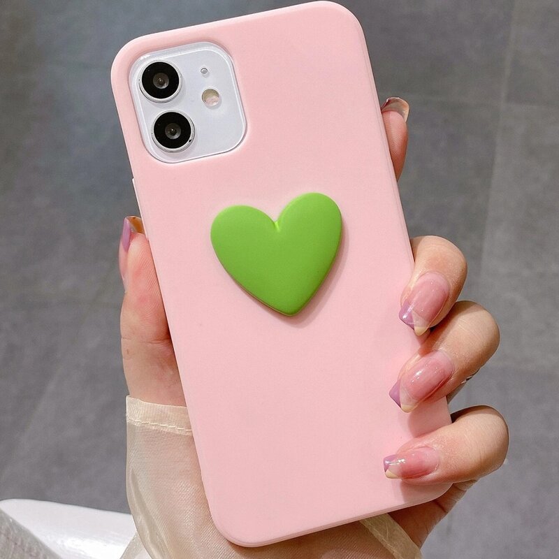 

Heart Pattern Phone Case, Pink