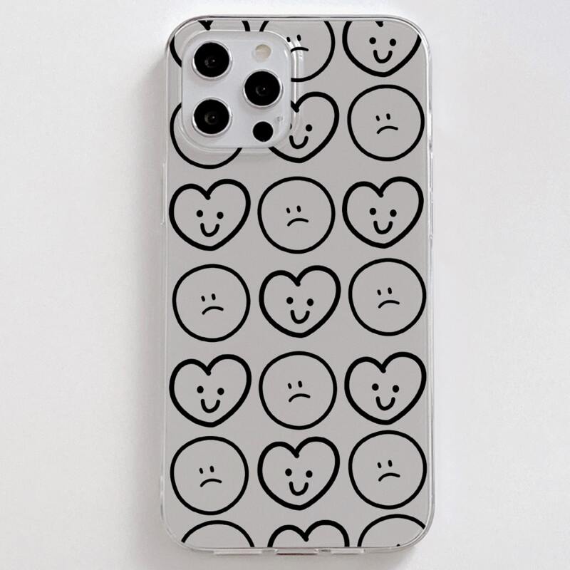 

Cartoon Graphic Phone Case, Clear