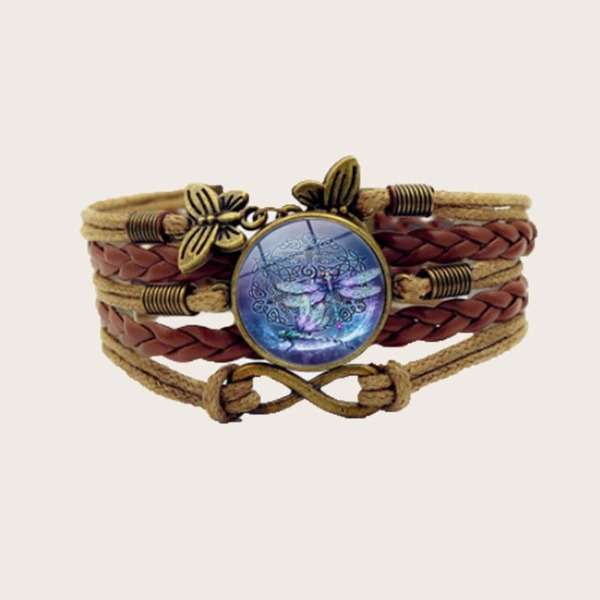 

Butterfly Decor Layered Bracelet, Multicolor