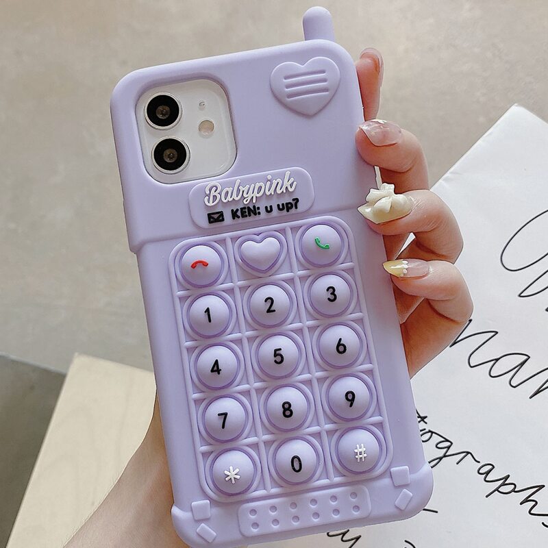 

Push Pop Bubble Fidget Phone Case, Purple