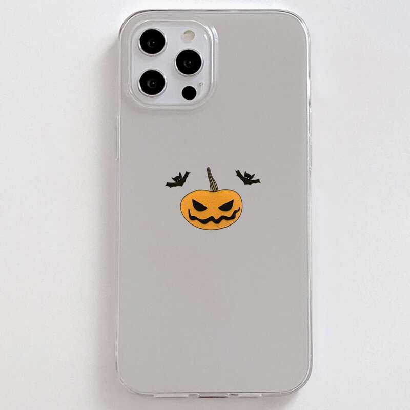 

Halloween Pumpkin Pattern Phone Case, Clear