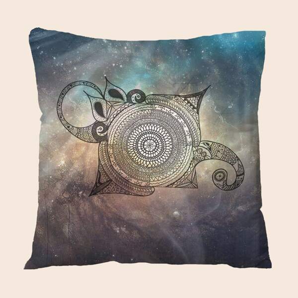 

Graphic Print Cushion Cover Without Filler, Multicolor