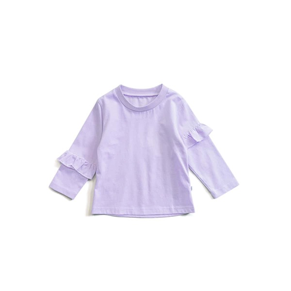 

Toddler Girls Ruffle Trim Tee, Mauve purple
