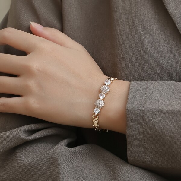 

18K Gold Plated Zircon Decor Bracelet