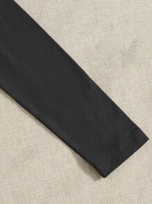 SHEIN EZwear 天使和字母圖案插肩袖上衣 - 白色 - 查看 4