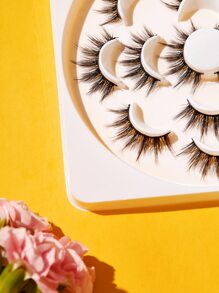 漫畫睫毛,7對豐盈假睫毛 - 黑色 - 查看 7